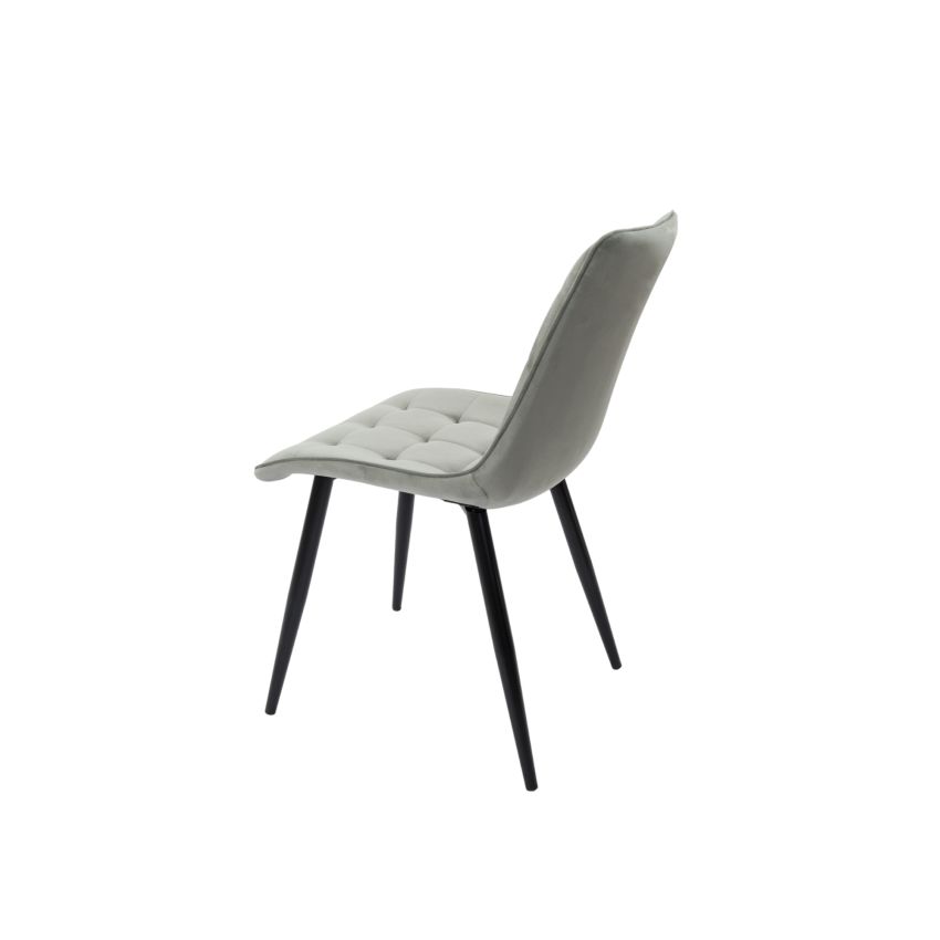 Scaun bucatarie tapitat S-214, Stofa, Gri