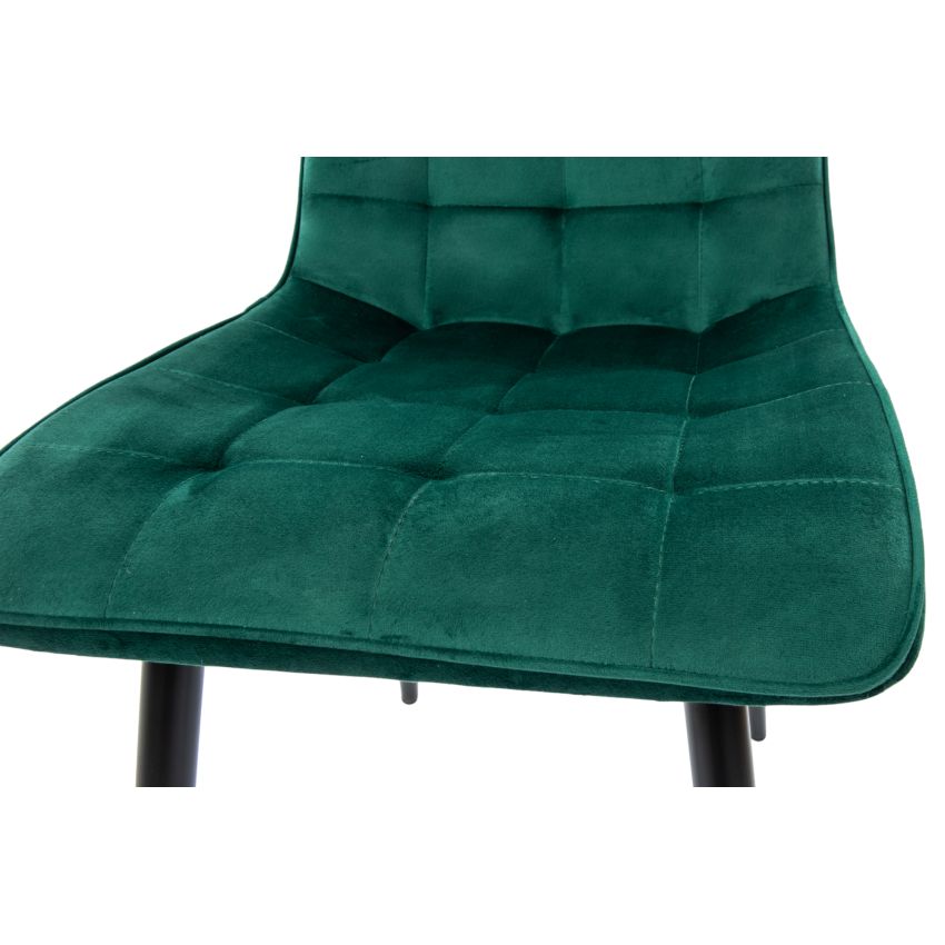 Set 4 scaune bucatarie tapitat S-214, Stofa, Verde [CLONE]