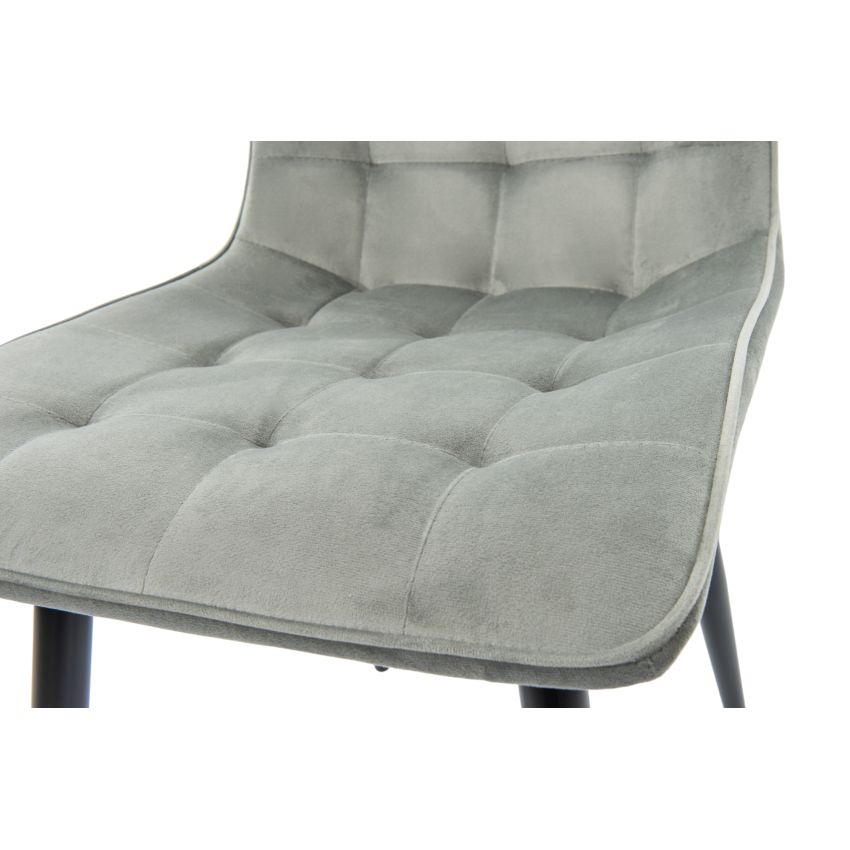 Scaun bucatarie tapitat S-214, Stofa, Gri