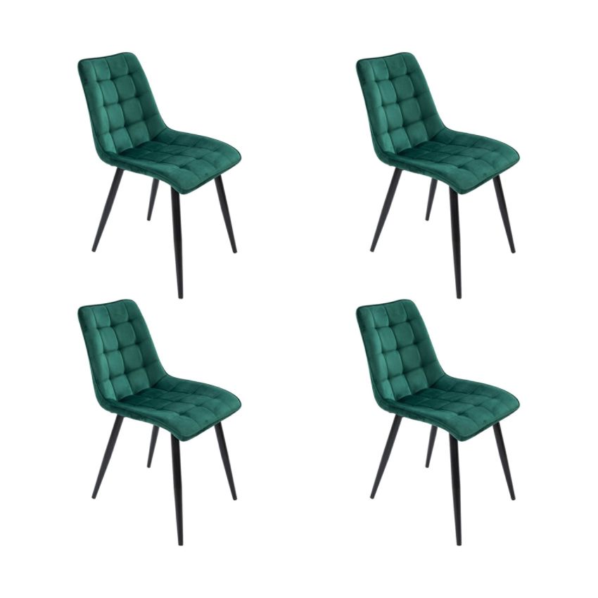 Set 4 scaune bucatarie tapitat S-214, Stofa, Verde [CLONE]