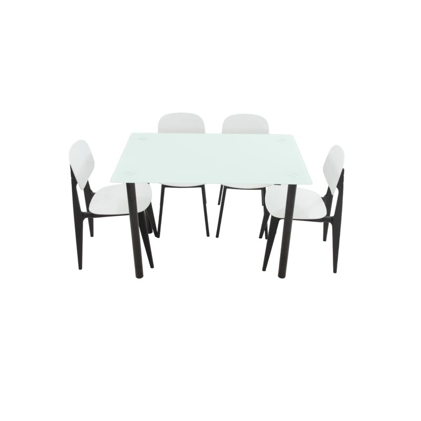 Set masa cu 4 scaune MBS-34, culoare alb