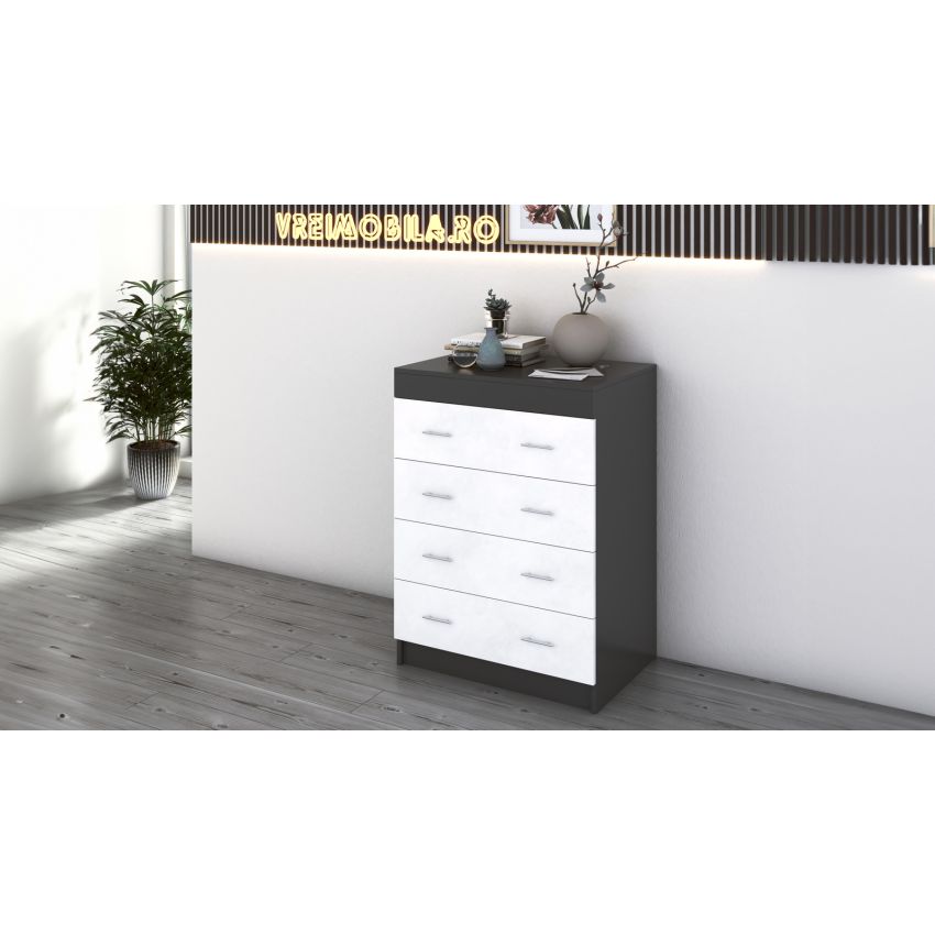 Comoda Terra antracit/gri deschis