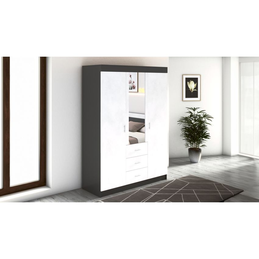 Dulap Terra 3D3S antracit/gri deschis
