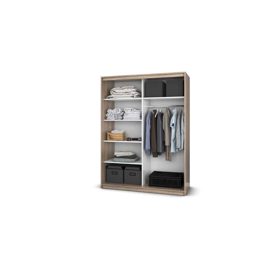 Dressing Vista, 07, alb, 150x200x61 cm, usi culisante