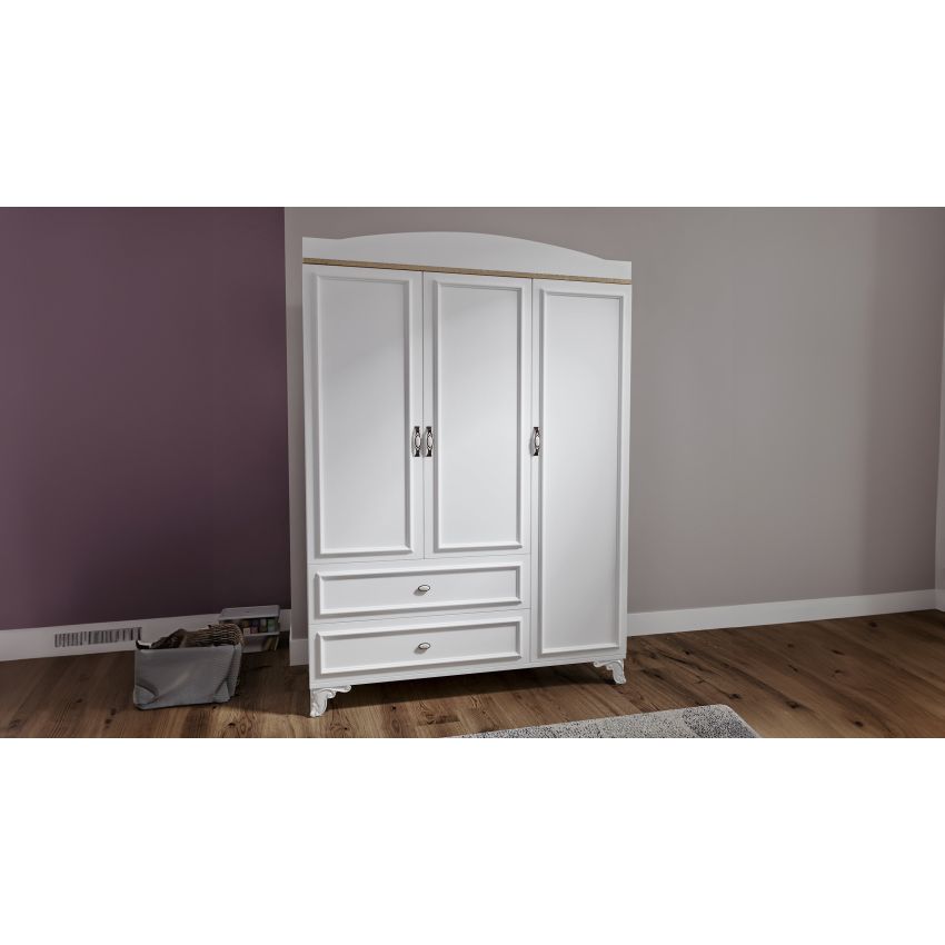 Dressing alessa, alb, 105x184x42 cm