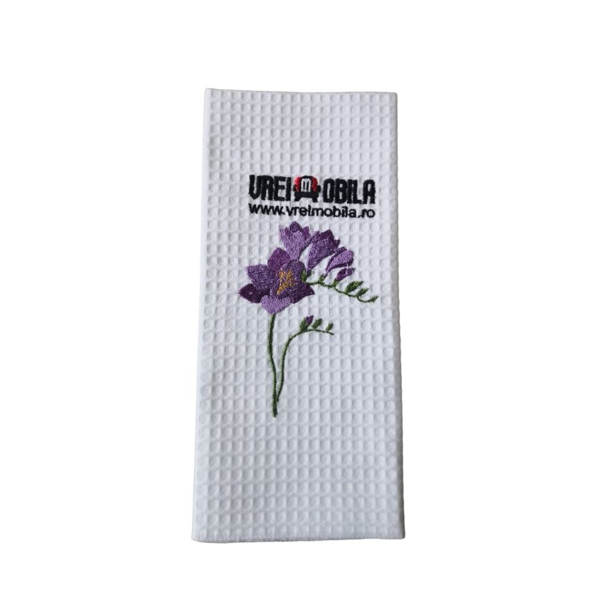 Set 2 prosoape bucatarie, model floral, 40x60 cm