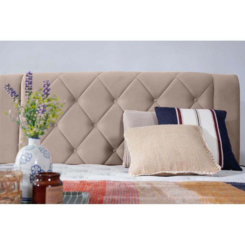 Pat Encanto 160 x 200 , tapitat, culoare cappuccino