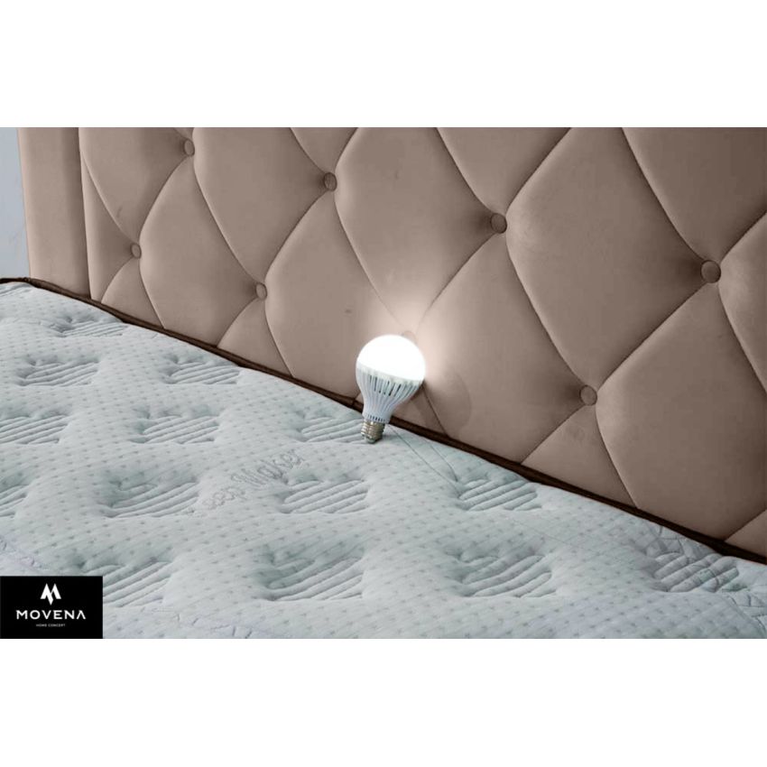 Pat Encanto 160 x 200 , tapitat, culoare cappuccino