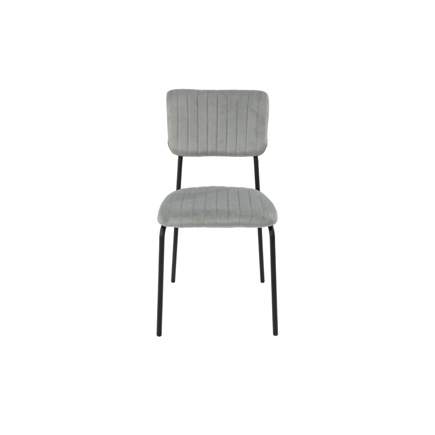 Set 4 Scaune bucatarie, tapitat cu stofa, s-211, gri