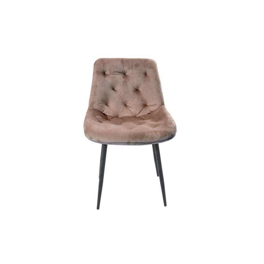Scaun Bucatarie Tapitat S-212, Stofa, Maro