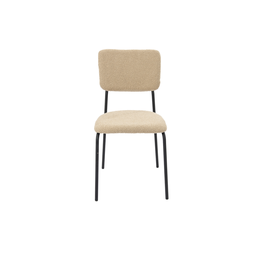 Set 4 scaune, tapitate cu stofa, s-209, maro