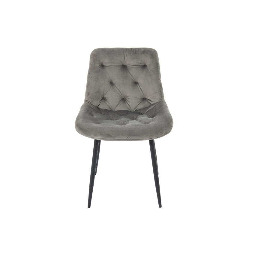 Set 2 Scaune Bucatarie Tapitat S-212, Stofa, Gri