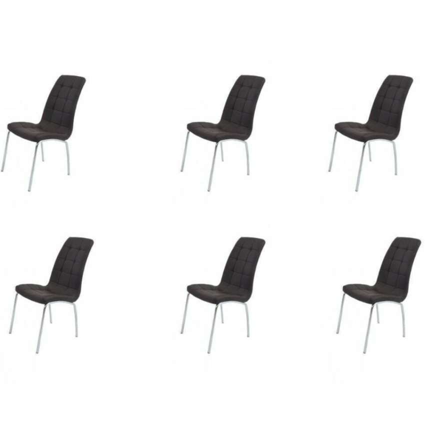 Set 6 scaune bucatarie s-02, culoare maro
