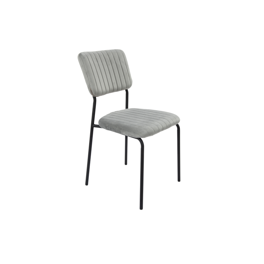 Set 4 Scaune bucatarie, tapitat cu stofa, s-211, gri
