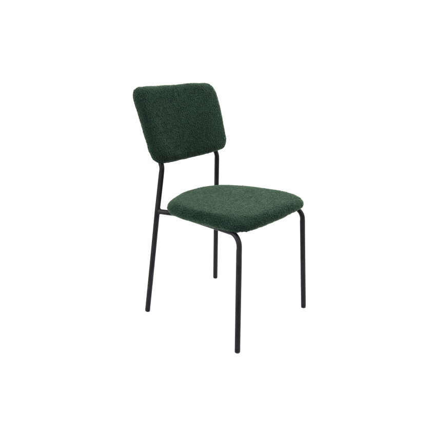 Set 2 Scaune bucatarie, tapitat cu stofa, s-209, verde