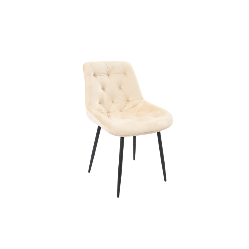 Set 2 Scaune Bucatarie Tapitat S-212, Stofa, Bej