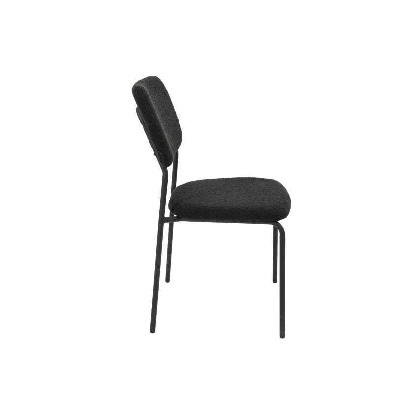 Set 4 scaune, tapitate cu stofa, s-209, negru