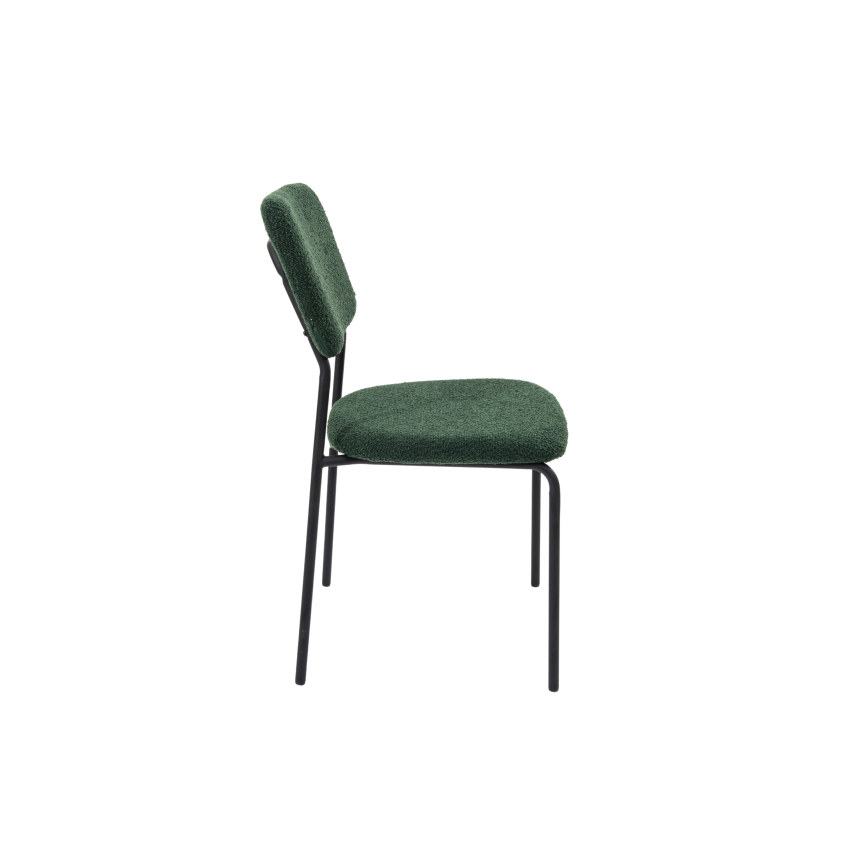 Set 4 Scaune bucatarie, tapitat cu stofa, s-209, verde