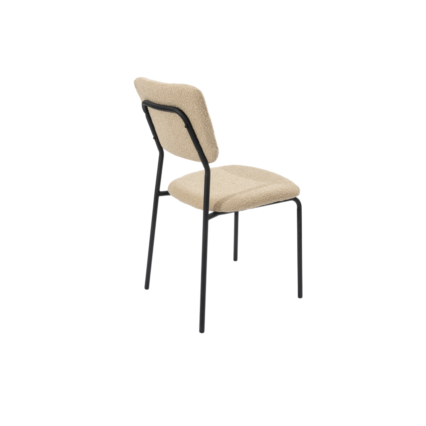 Set 4 scaune, tapitate cu stofa, s-209, maro