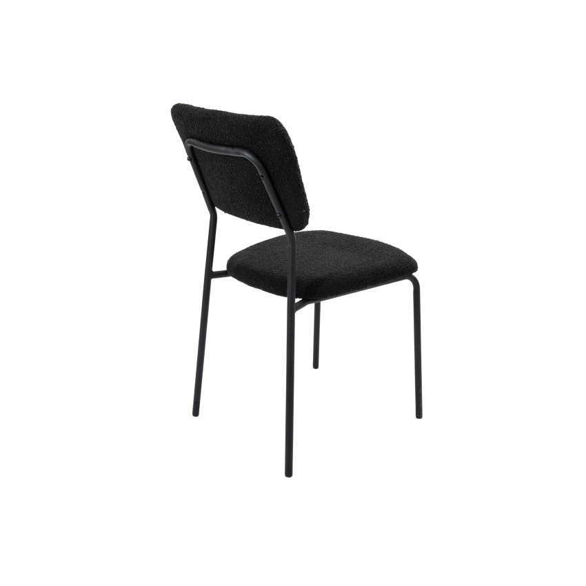 Set 4 scaune, tapitate cu stofa, s-209, negru