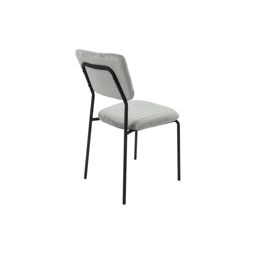 Set 4 Scaune bucatarie, tapitat cu stofa, s-211, gri