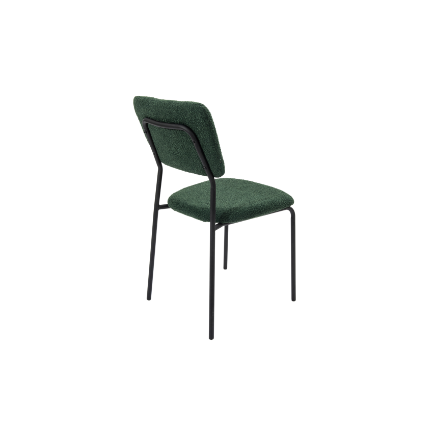 Set 2 Scaune bucatarie, tapitat cu stofa, s-209, verde