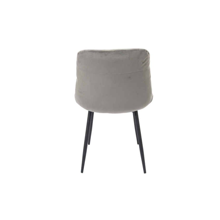 Set 2 Scaune Bucatarie Tapitat S-212, Stofa, Gri