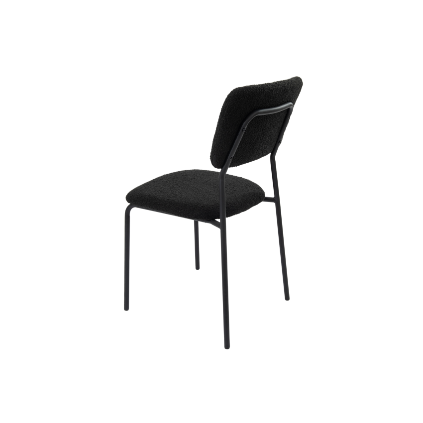 Set 4 scaune, tapitate cu stofa, s-209, negru
