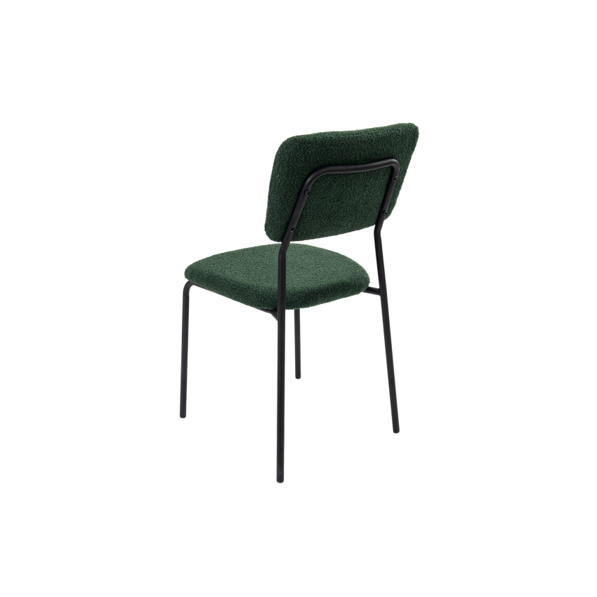 Set 4 Scaune bucatarie, tapitat cu stofa, s-209, verde