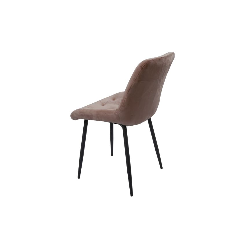 Set 4 Scaune Bucatarie Tapitat S-212, Stofa, Maro