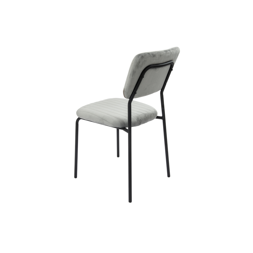 Set 4 Scaune bucatarie, tapitat cu stofa, s-211, gri
