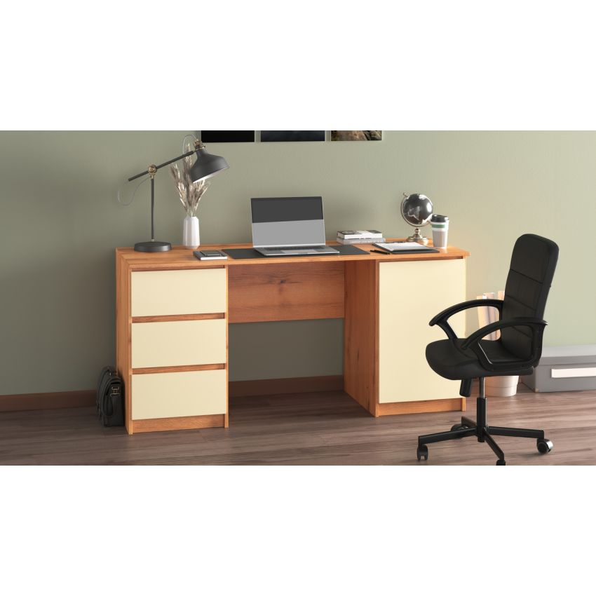 Birou KS13 stejar deschis/crem