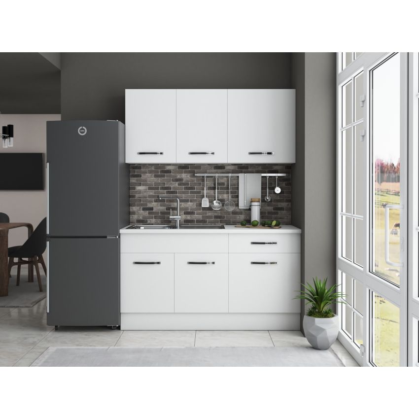 Pachet  - Set Bucatarie Sofia alb + Set Masa cu 4 scaune MBS-36