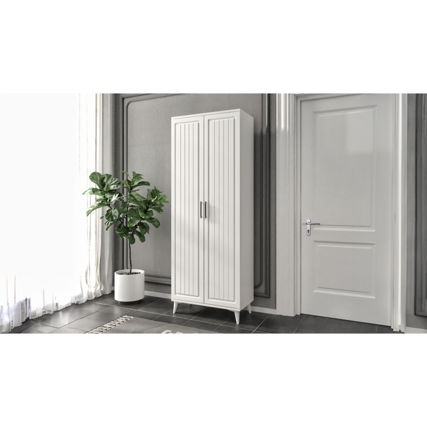 Pantofar Dante 8 alb, 70x190x36.5 cm, mdf