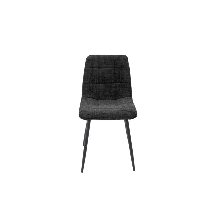 Scaun Bucatarie Tapitat S-208, Stofa, Negru