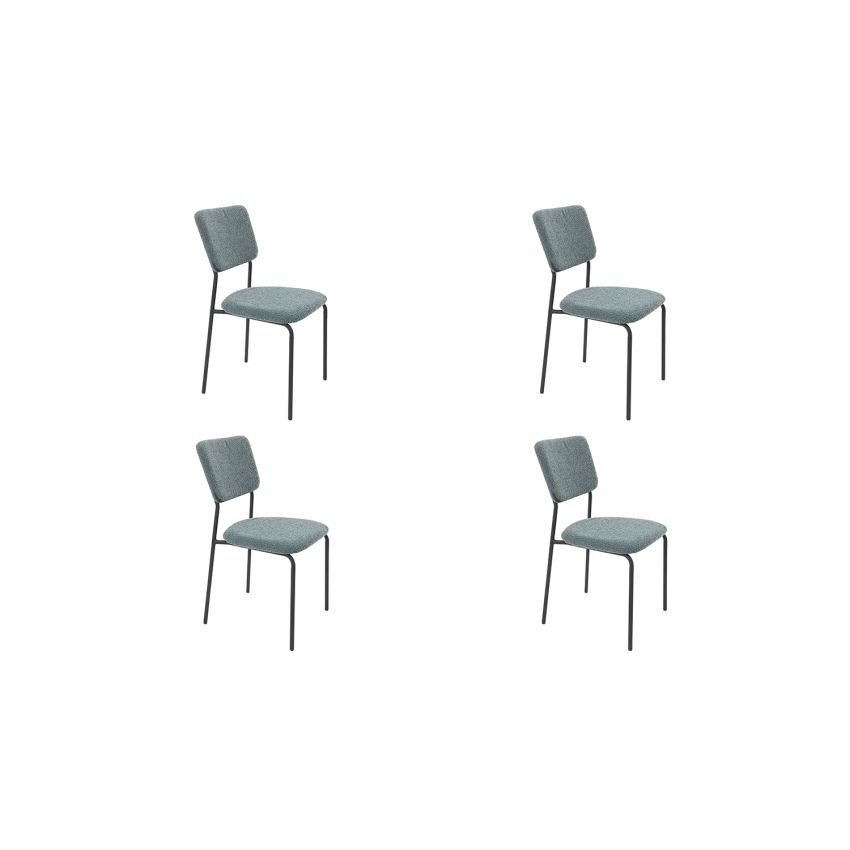 Set 4 scaune tapitate, S-209, Stofa, Gri