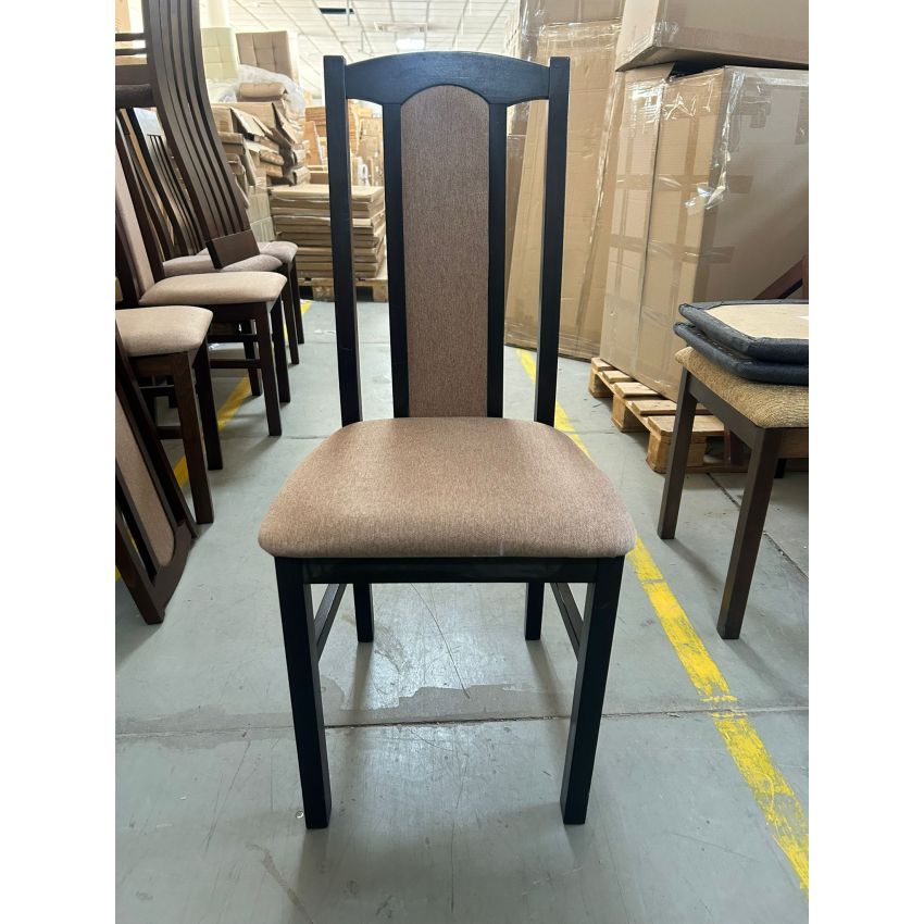 Scaun din lemn masiv de fag tapitat cu stofa s-37 boss7 w15, wenge (OUTLET)