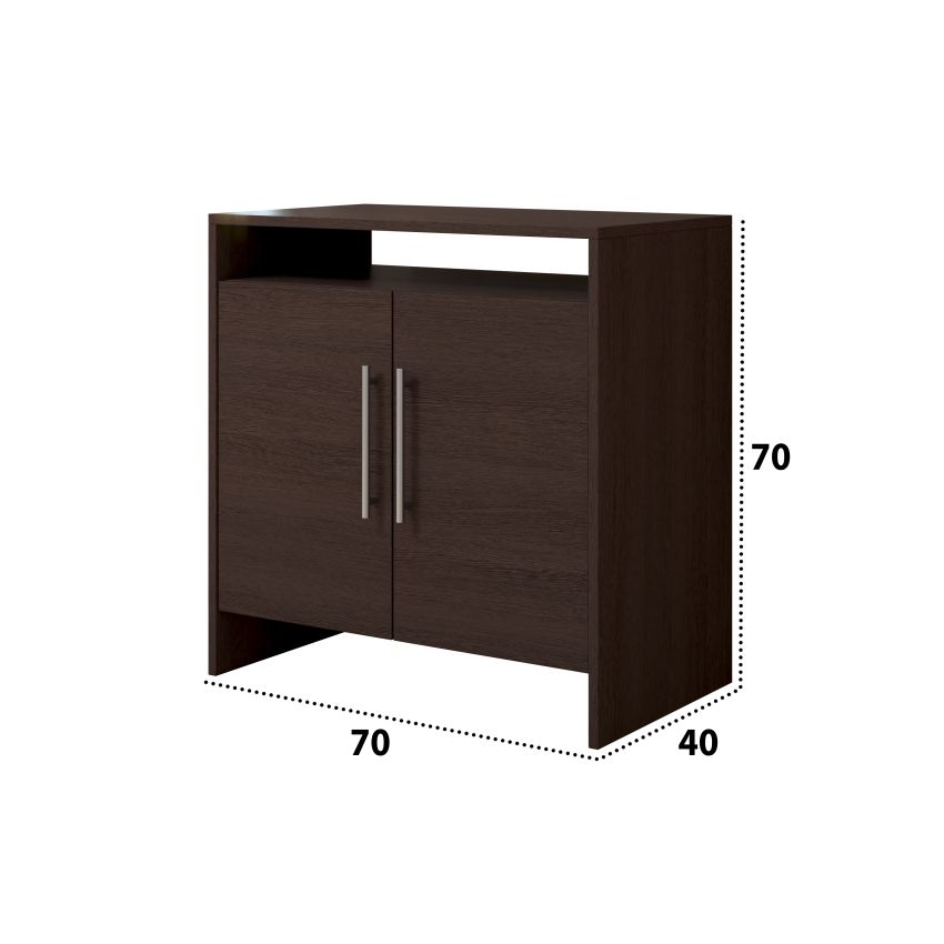Dormitor Eco wenge, dulap 3 usi, pat 160x200 cm, 2 noptiere, comoda