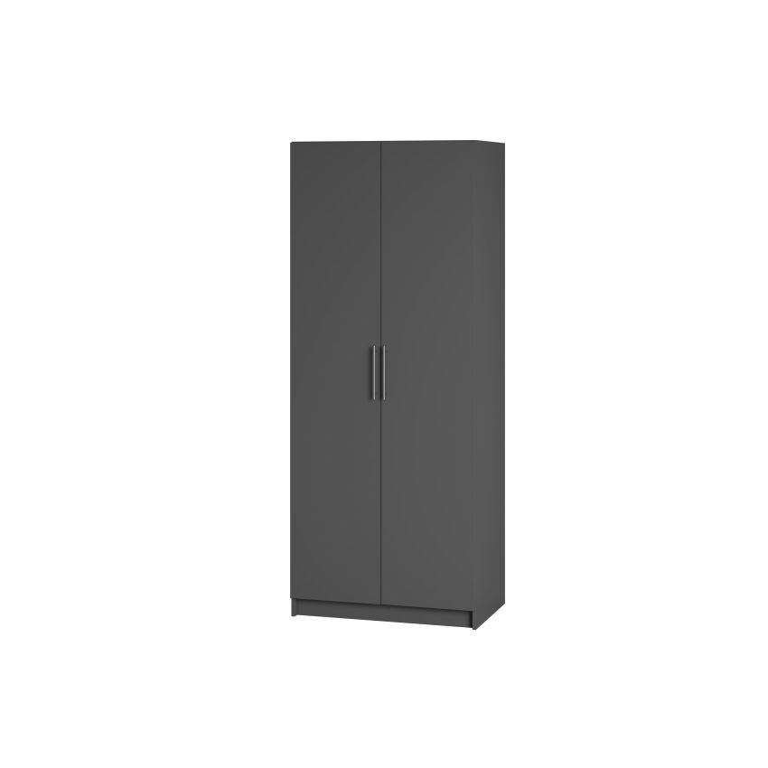 Dulap ECO, 2 usi si rafturi, antracit, 80 cm