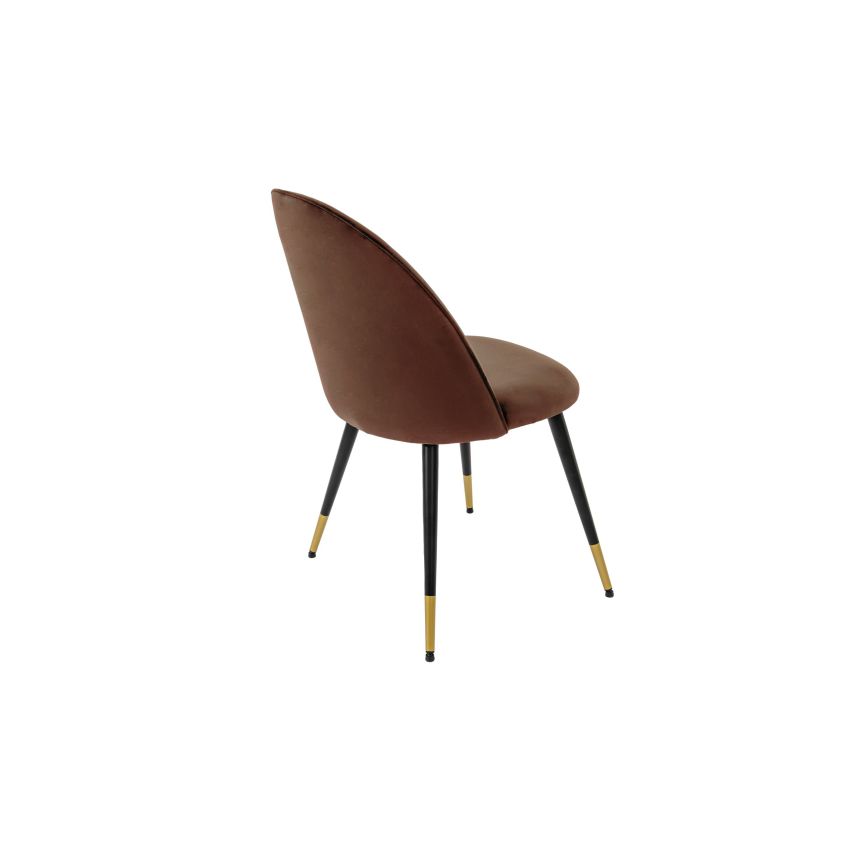 Scaun living tapitat cu stofa premium s-172, tapiterie maro