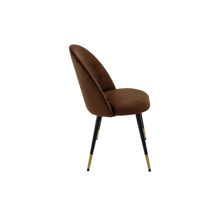 Scaun living tapitat cu stofa premium s-172, tapiterie maro