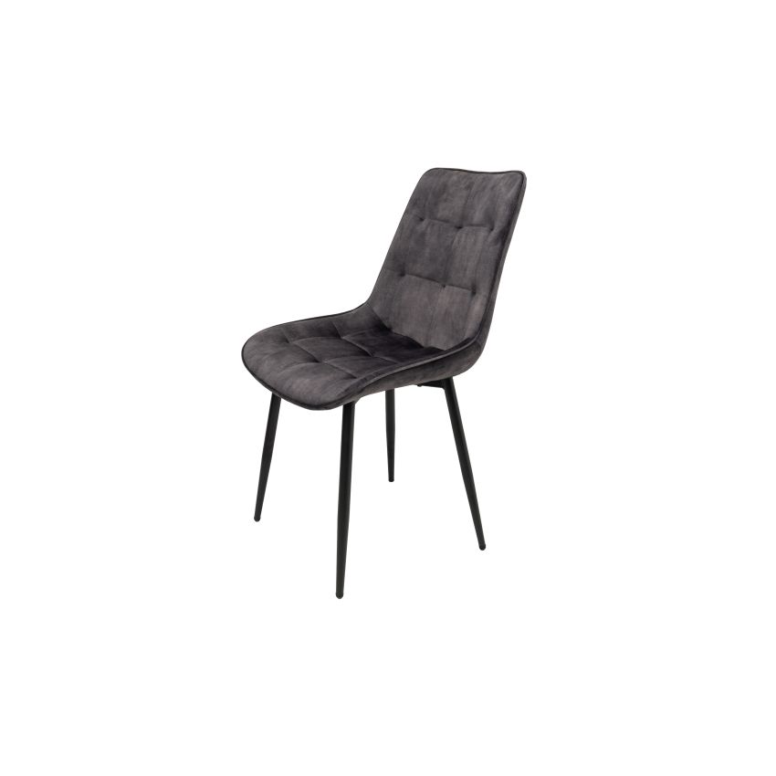 Scaun living HT1, stofa, gri inchis
