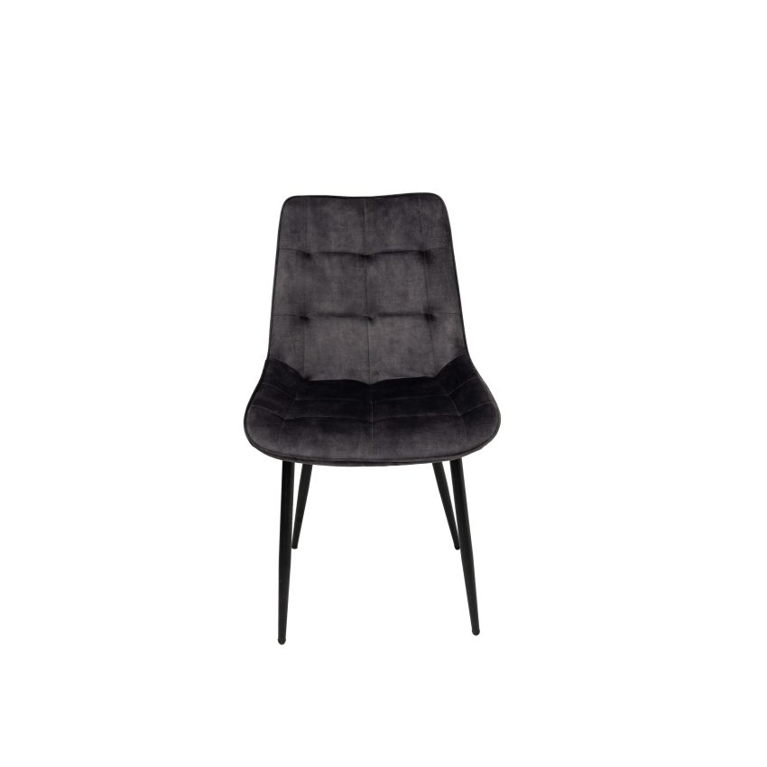 Scaun living HT1, stofa, gri inchis