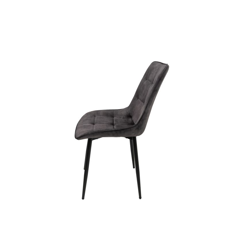 Scaun living HT1, stofa, gri inchis