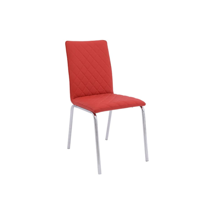 Scaun bucătărie, tapitat cu piele ecologica, s-51, roșu (OUTLET)