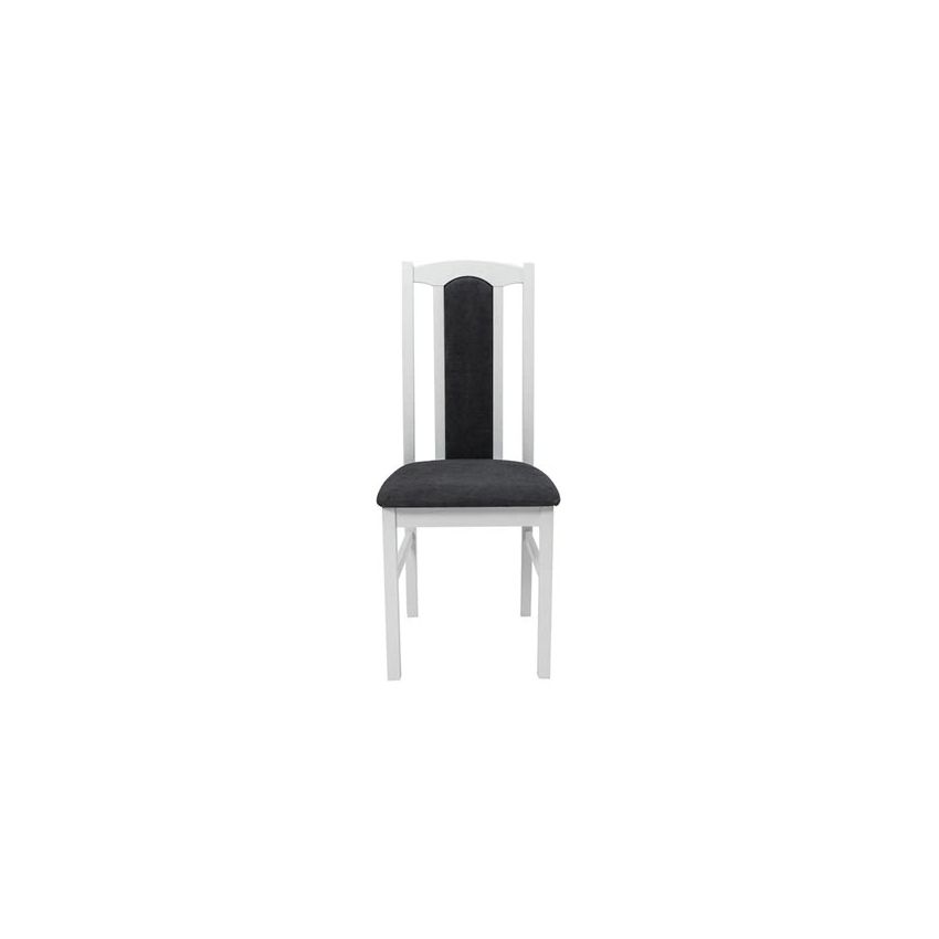 Scaun din lemn masiv de fag tapitat cu stofa s-37 boss7 2b, alb
