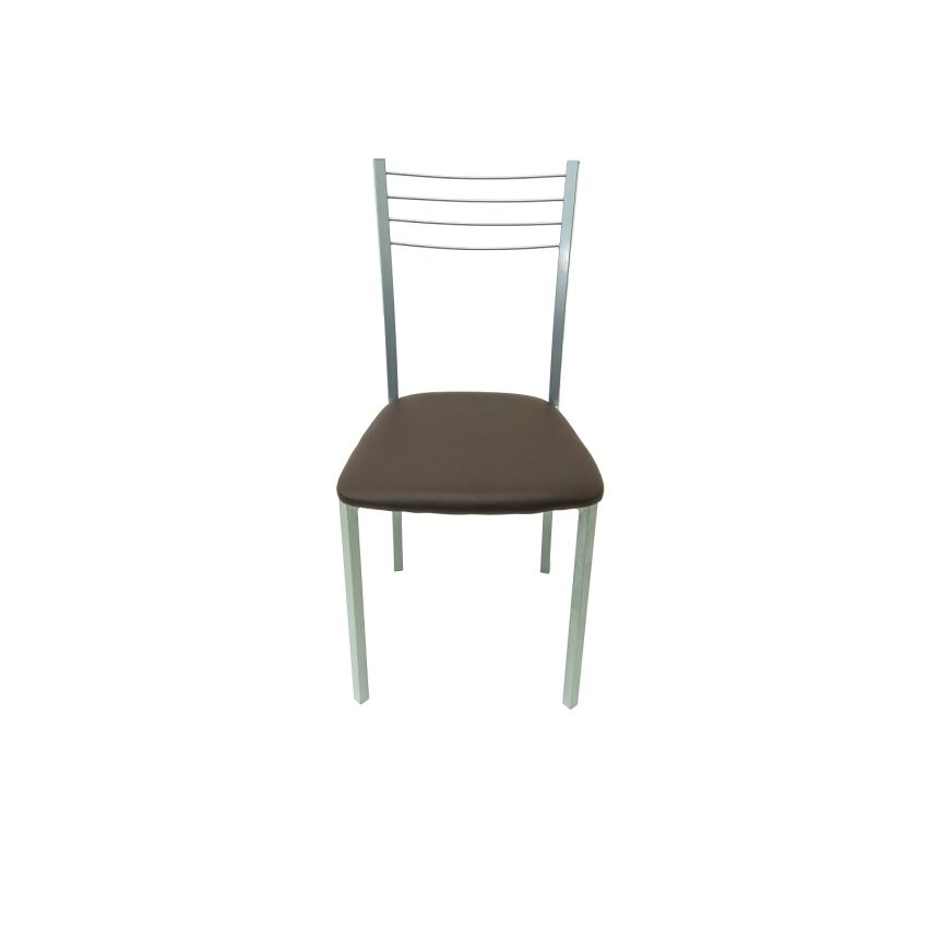 Scaun bucătărie s-05 tapitat, piele ecologica, maro