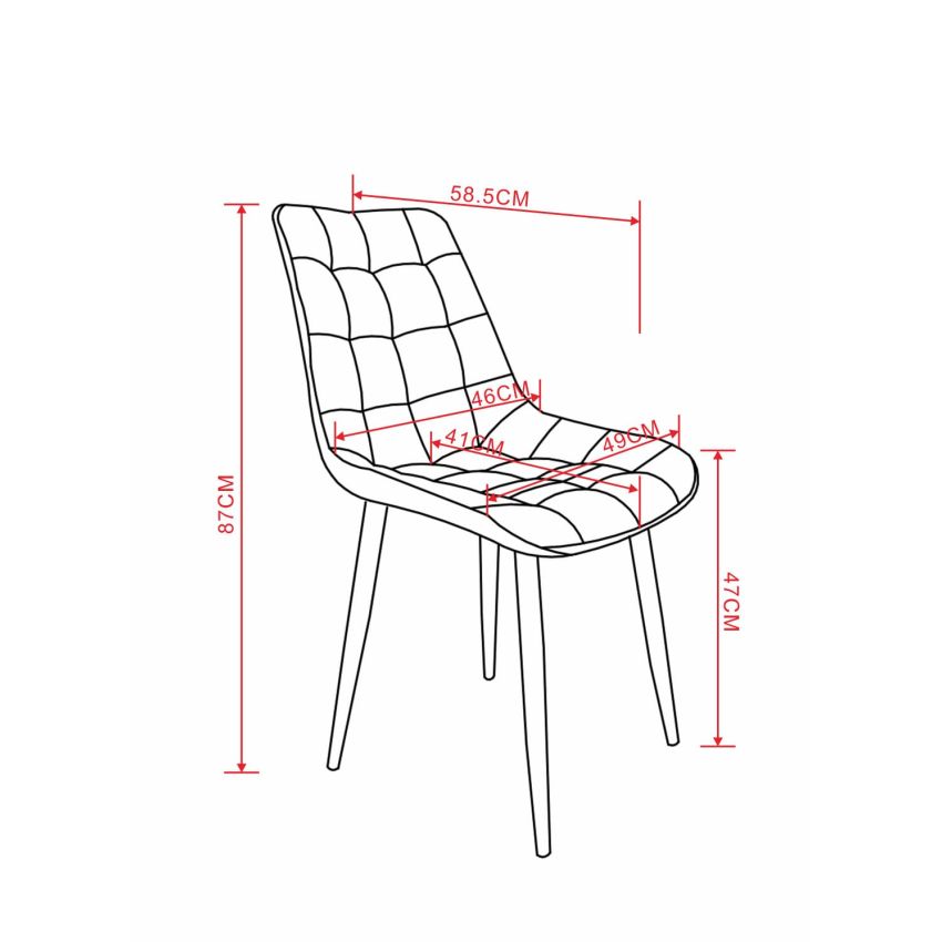 Scaun living HT2, stofa, albastru