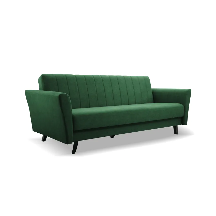 Canapea 3 locuri extensibila Linea, verde