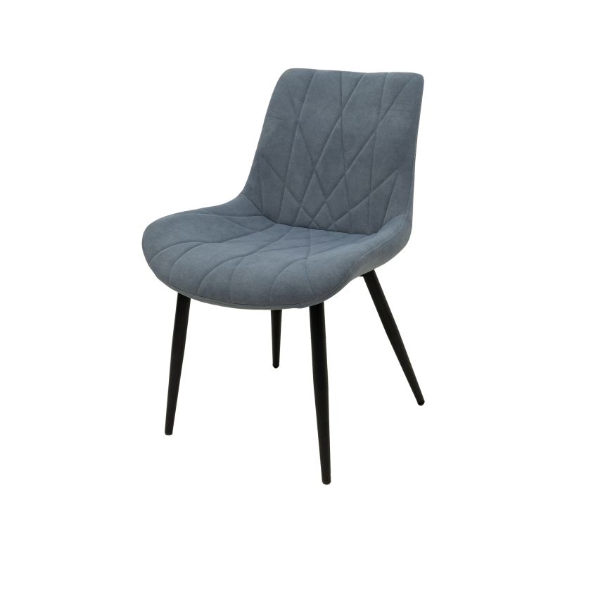 Scaun ML-1, tapitat stofa, albastru